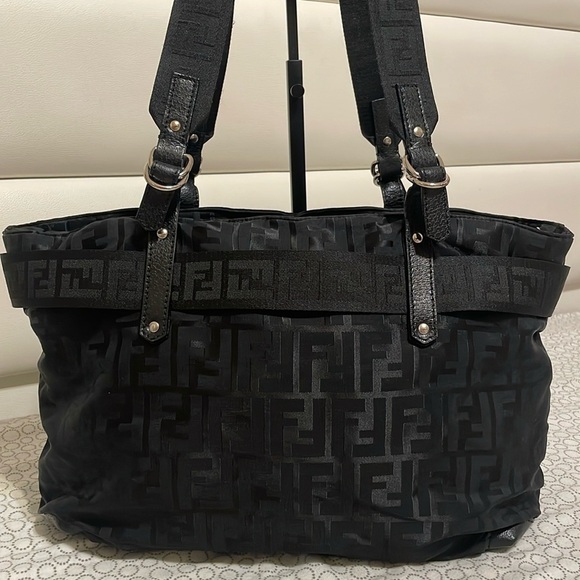 Fendi Black Zucca Tote Bag - Picture 11 of 16
